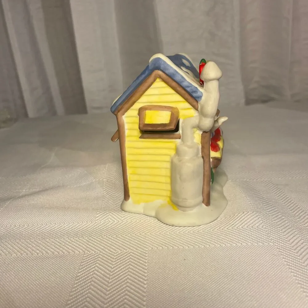 1990 NOMA Dickensville Porcelain Apple Stand #6114 Christmas Village Boxed